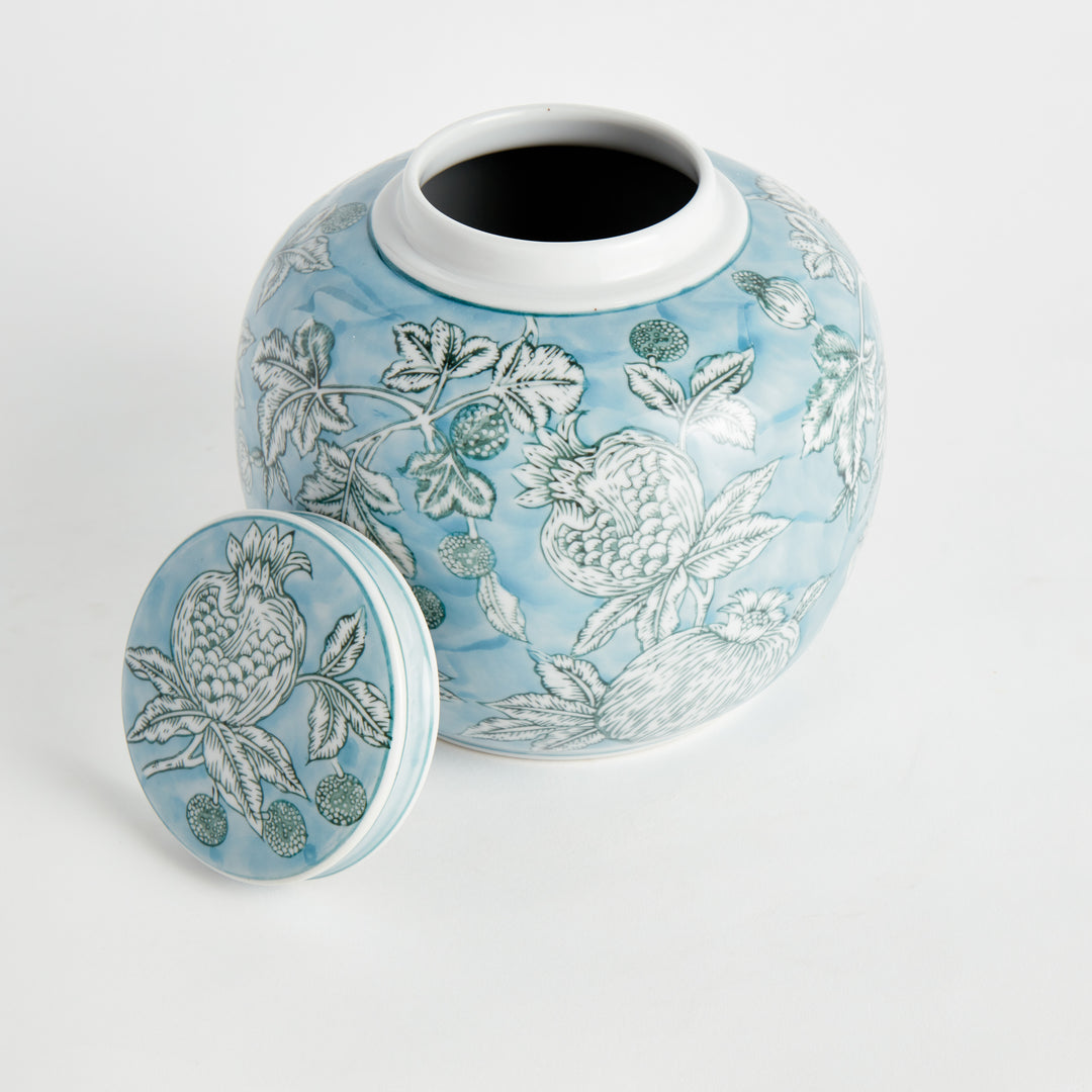 POMEGRANATE SKETCH LIDDED JAR