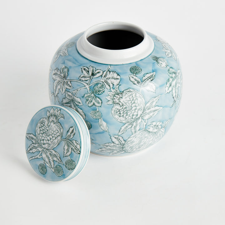 POMEGRANATE SKETCH LIDDED JAR