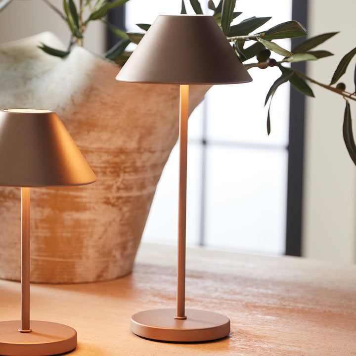 ALLUNA CORDLESS LED LAMP 14" - Champagne Gold