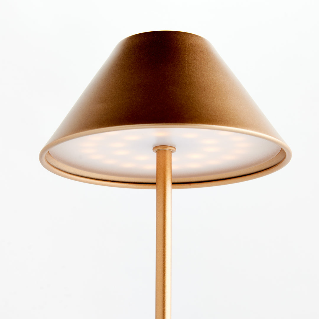ALLUNA CORDLESS LED LAMP 14" - Champagne Gold