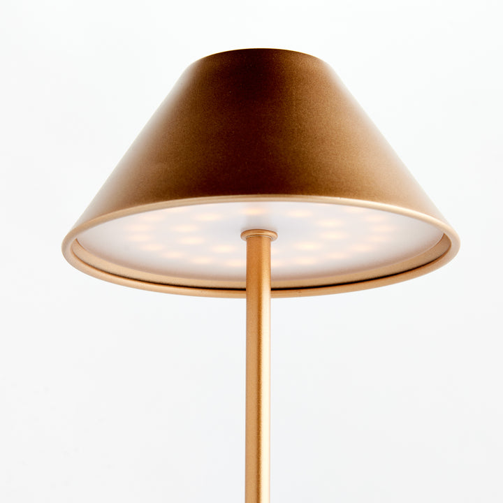 ALLUNA CORDLESS LED LAMP 14" - Champagne Gold