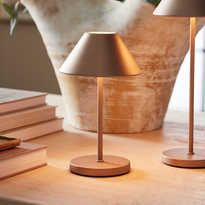ALLUNA CORDLESS LED LAMP 10" - Champagne Gold