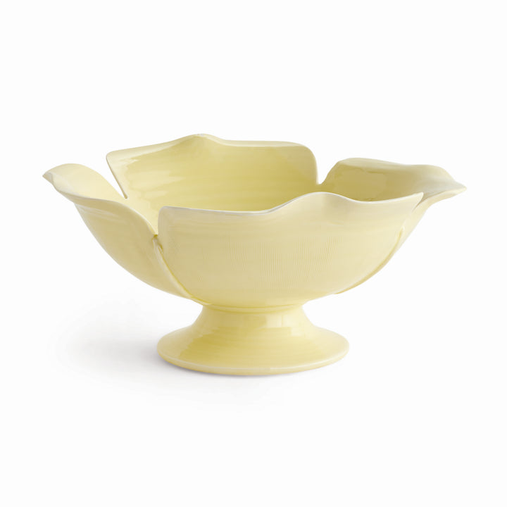 PETALO DECORATIVE FOOTED BOWL - Yellow I ce