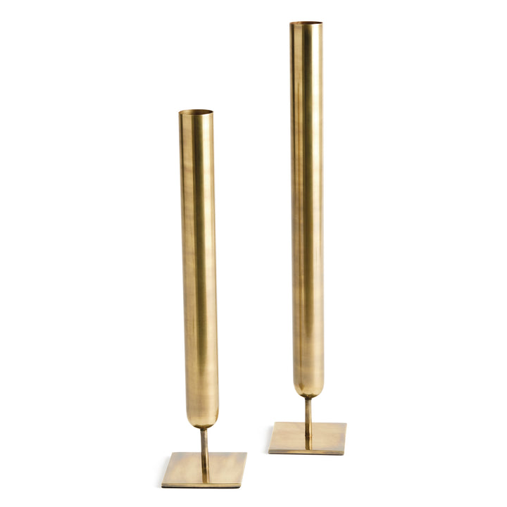 HENRI TALL VASES ST/2- Antique Brass
