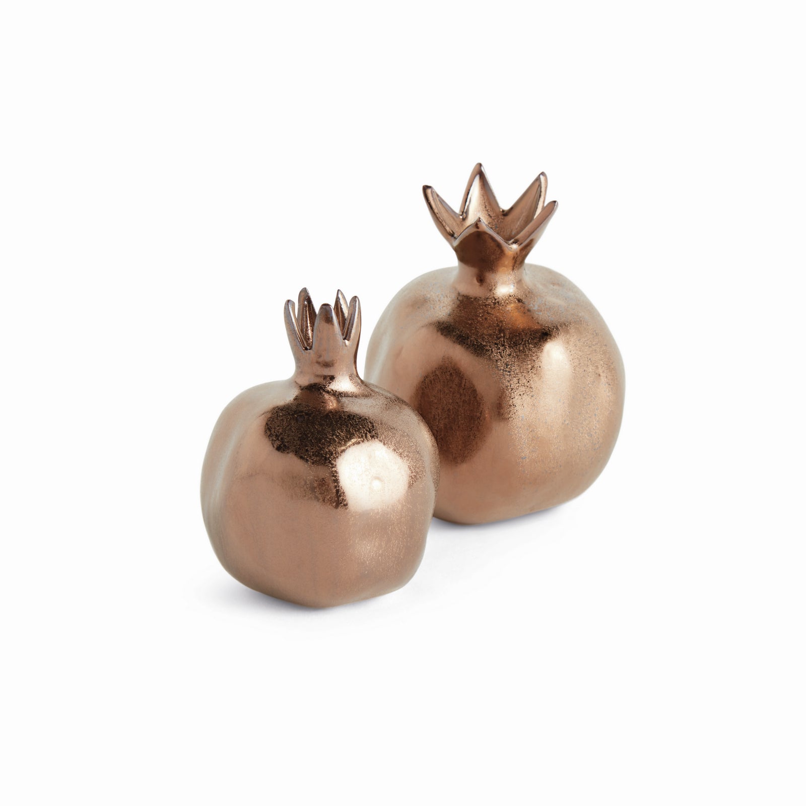 POMEGRANATE BUD VASES, SET OF 2 - Bronze