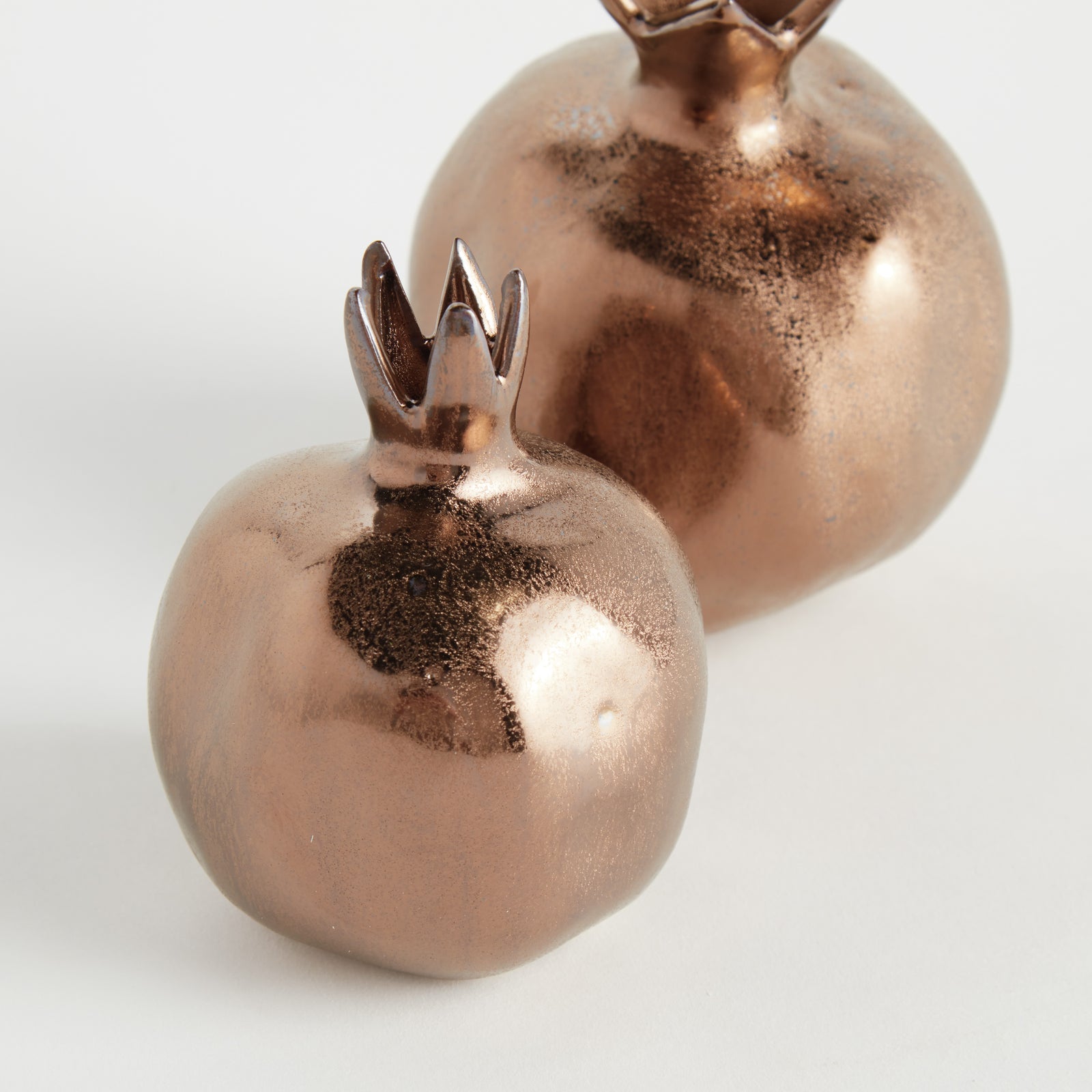POMEGRANATE BUD VASES, SET OF 2 - Bronze