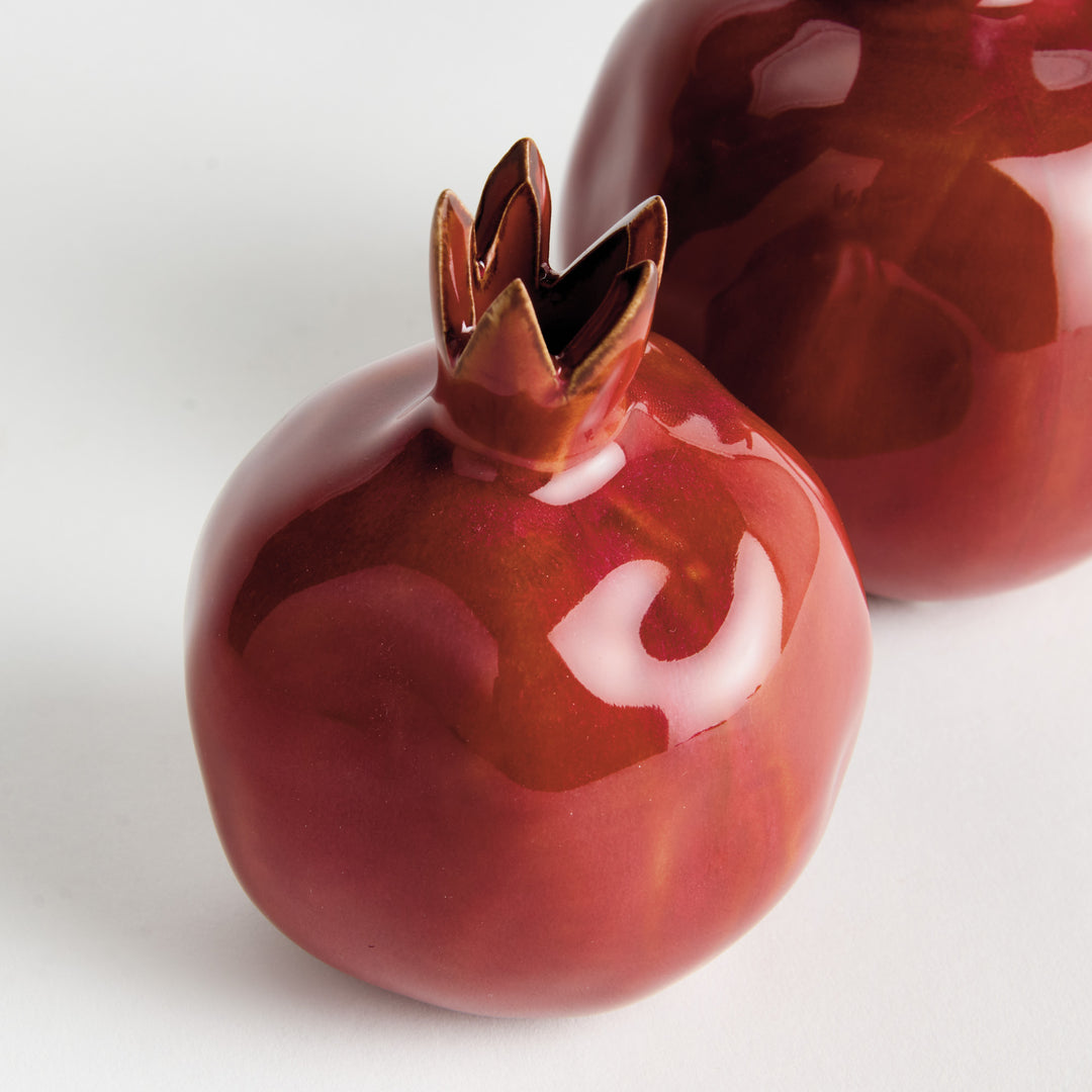 POMEGRANATE BUD VASES ST/2 - Burgundy