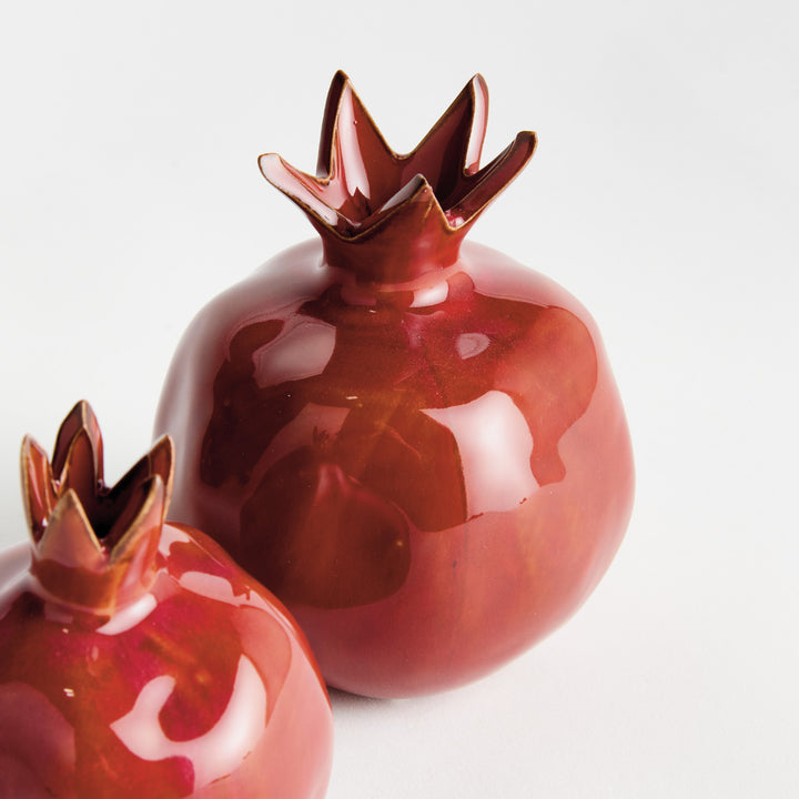 POMEGRANATE BUD VASES ST/2 - Burgundy