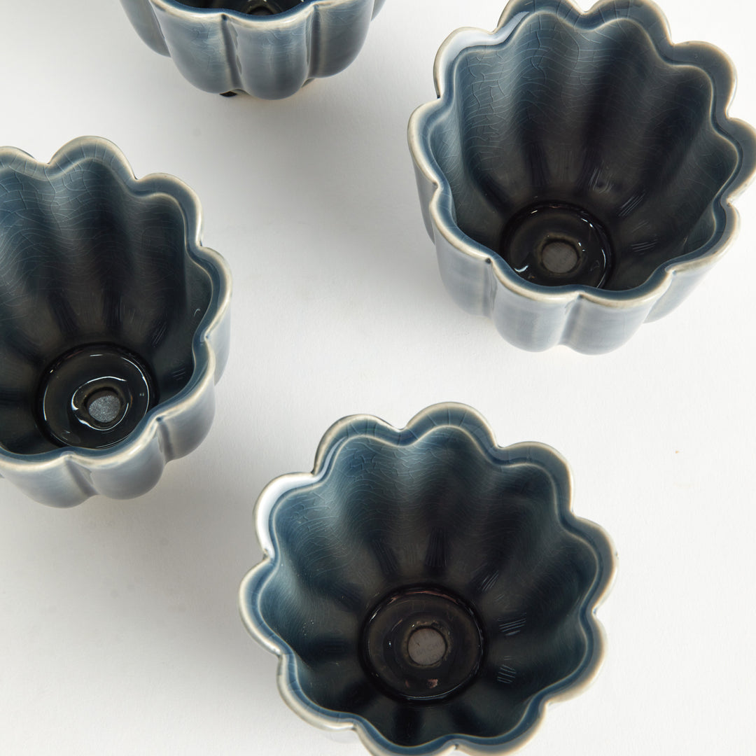 FREYA MINI POTS, SET OF 4 - Teal