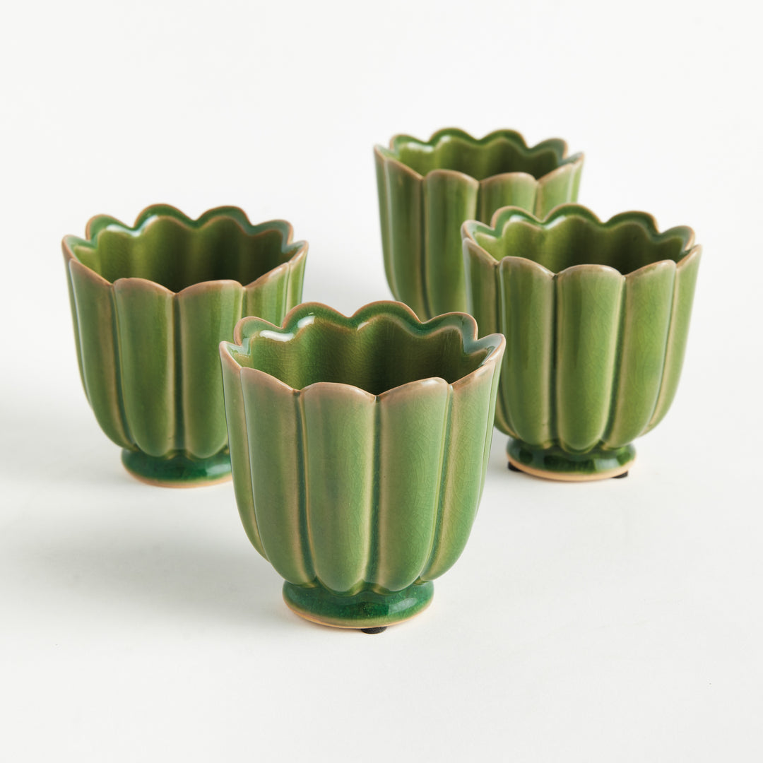 FREYA MINI POTS, SET OF 4 - Gray