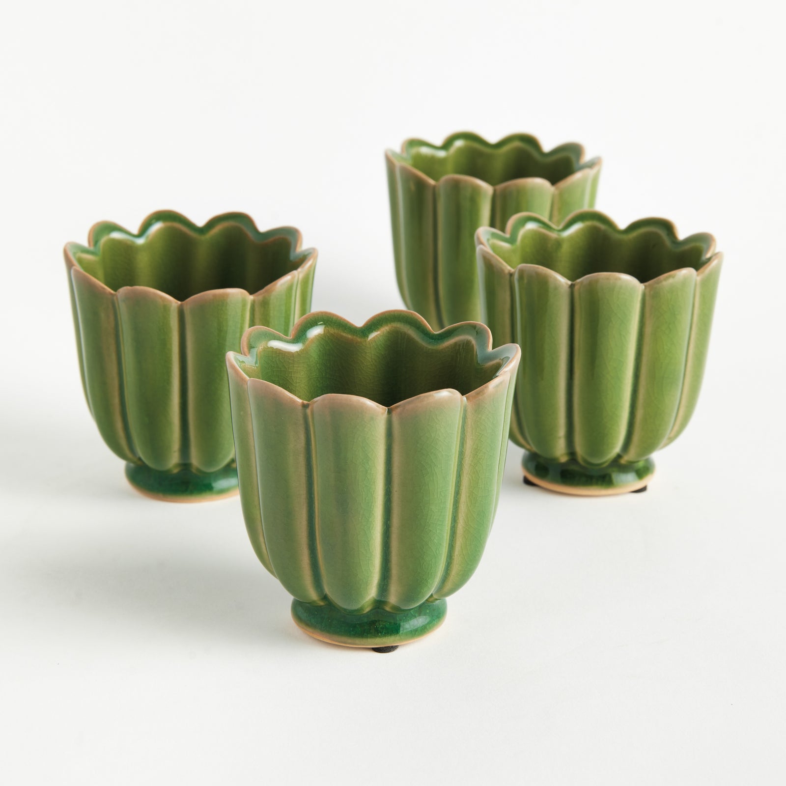 FREYA MINI POTS, SET OF 4 - Gray