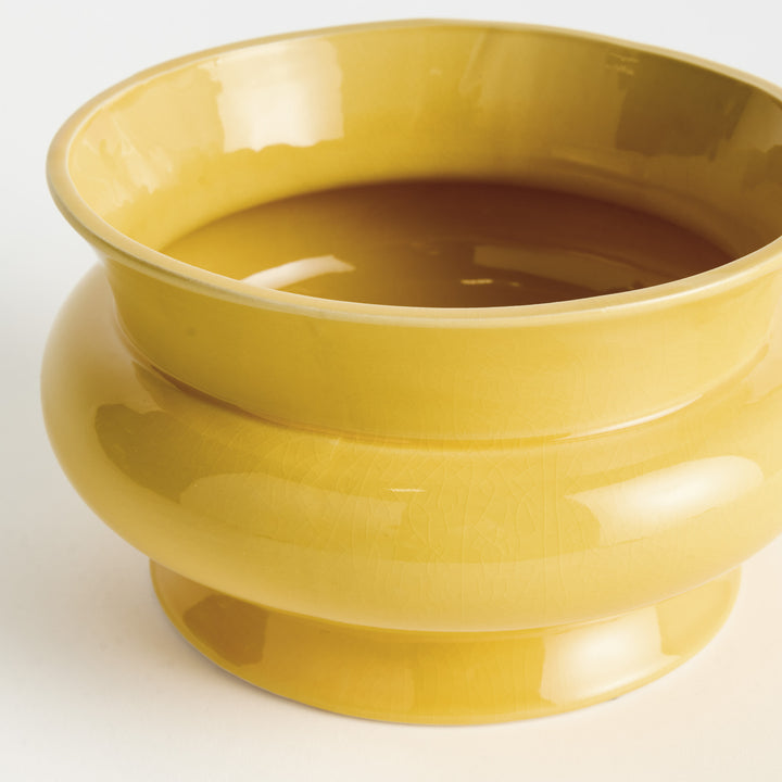 CORA WIDE POT - Yellow