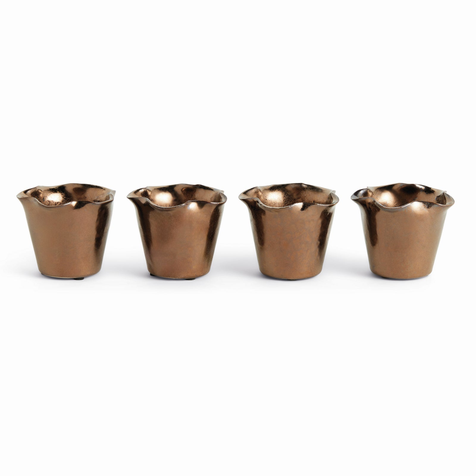 LYDIA MINI POTS, SET OF 4 - Bronze