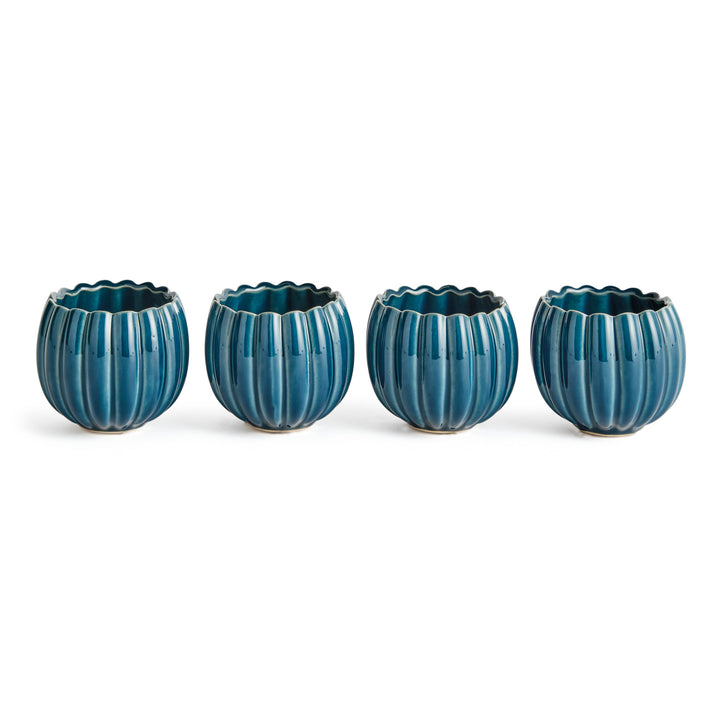 LEANNA MINI POTS ST/4 - Dark Blue