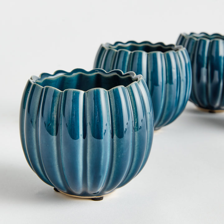 LEANNA MINI POTS ST/4 - Dark Blue