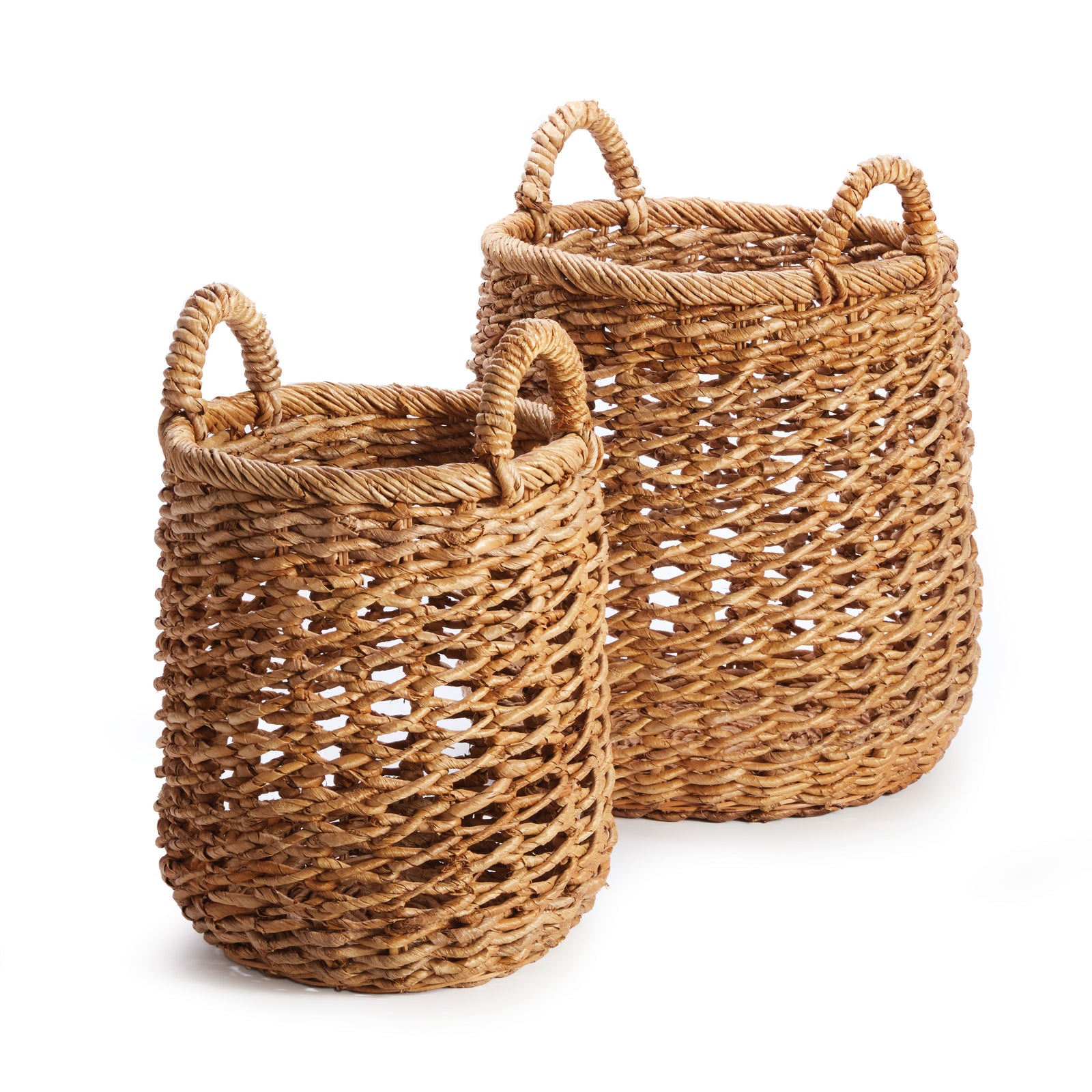 CAM BANANA LEAF BASKETS W/ HANDLES, SET OF 2