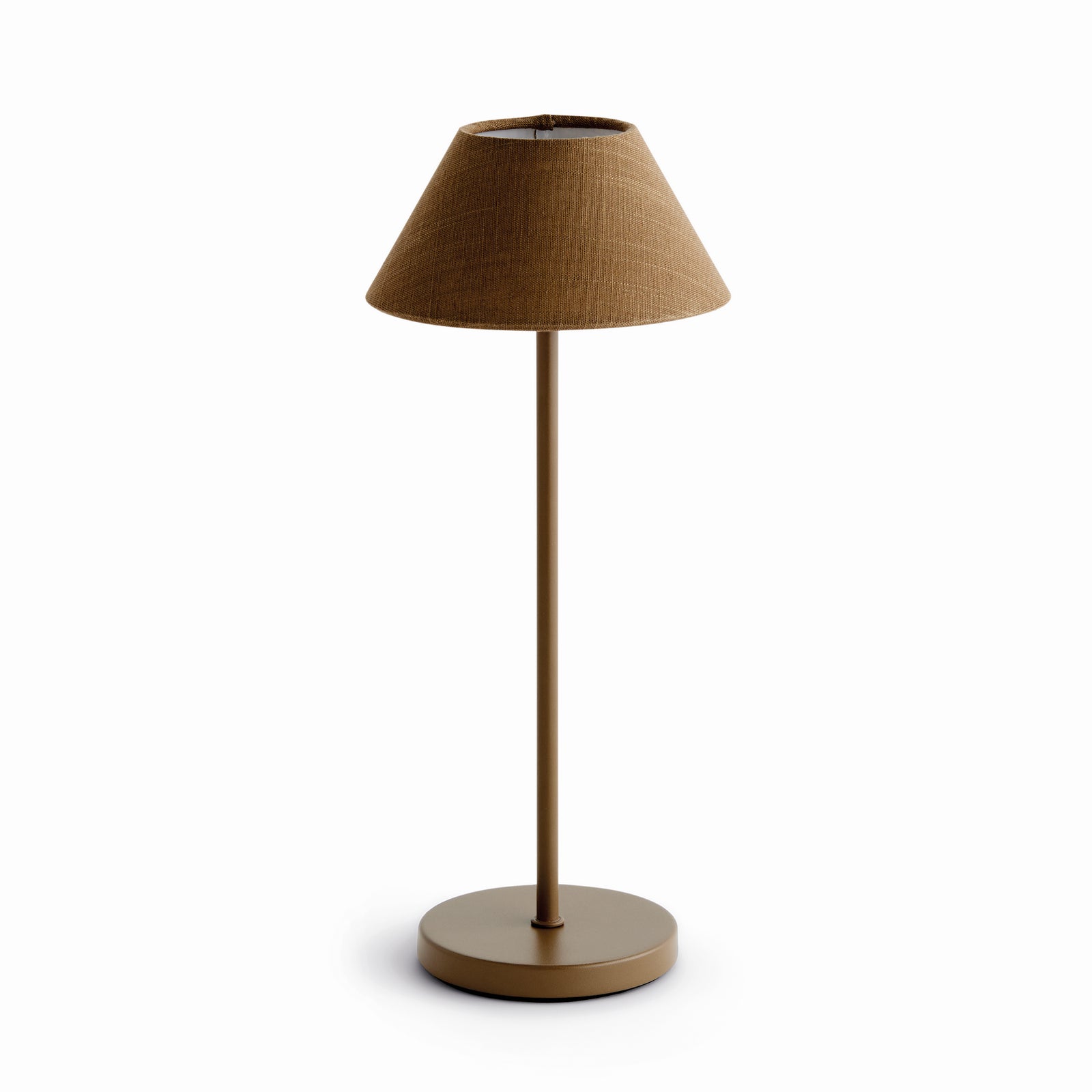 ALLUNA CORDLESS LED LAMP 14" - Brown