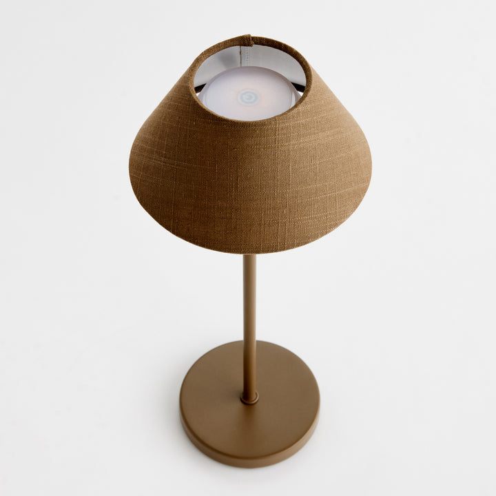 ALLUNA CORDLESS LED LAMP 14" - Brown