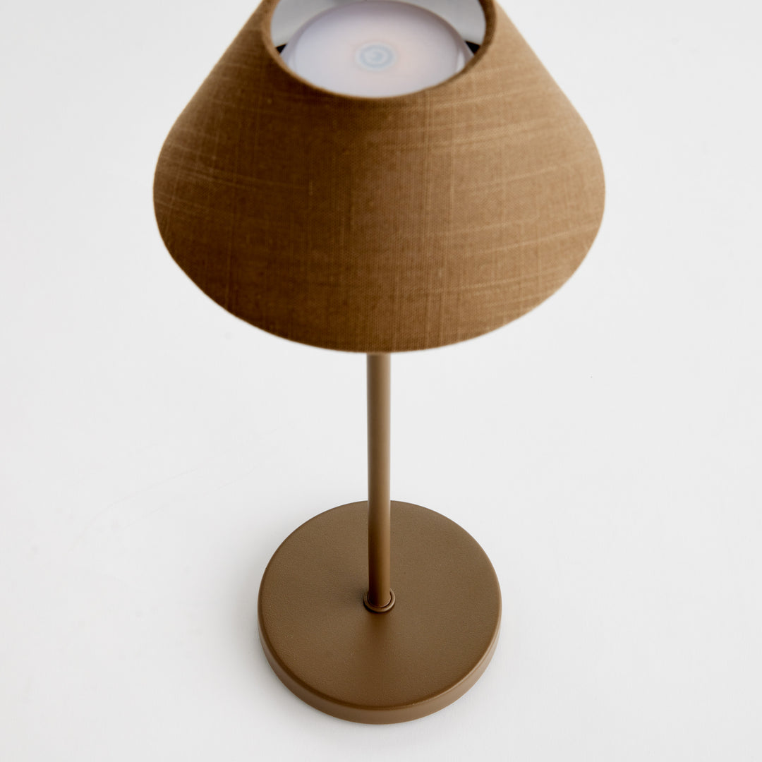 ALLUNA CORDLESS LED LAMP 14" - Brown