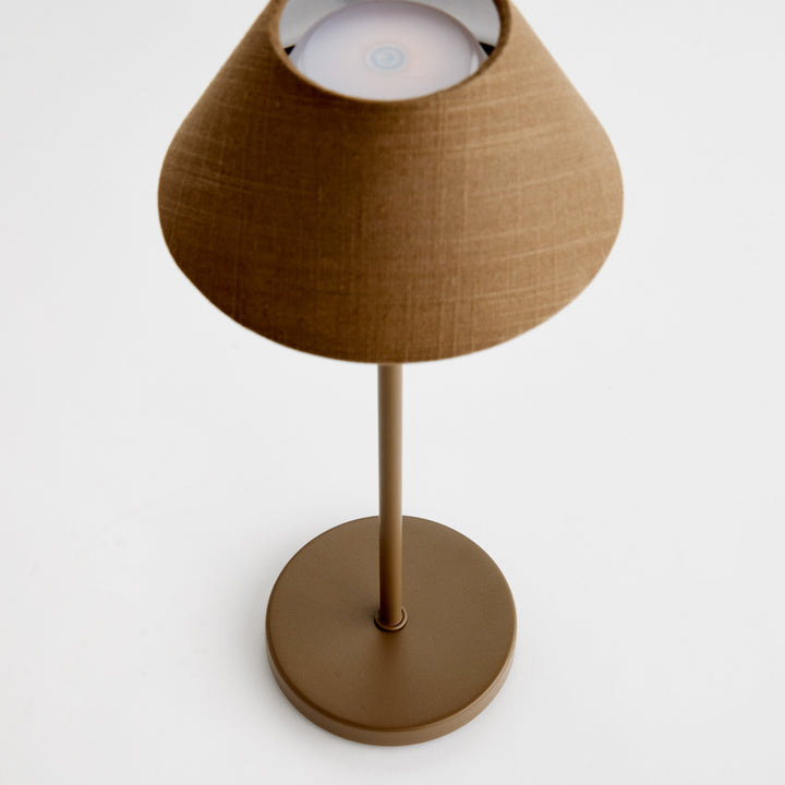 ALLUNA CORDLESS LED LAMP 14" - Brown
