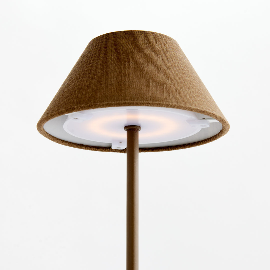 ALLUNA CORDLESS LED LAMP 14" - Brown