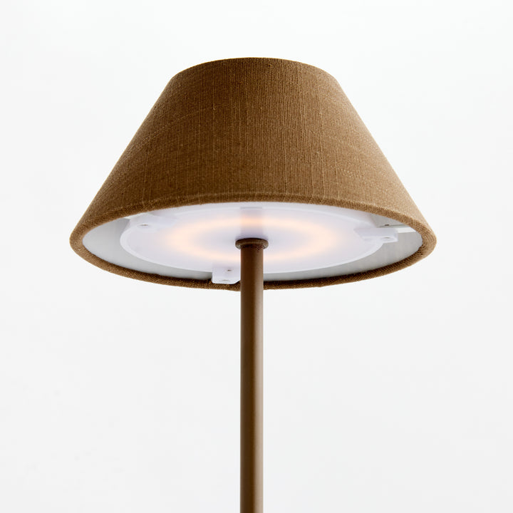ALLUNA CORDLESS LED LAMP 14" - Brown
