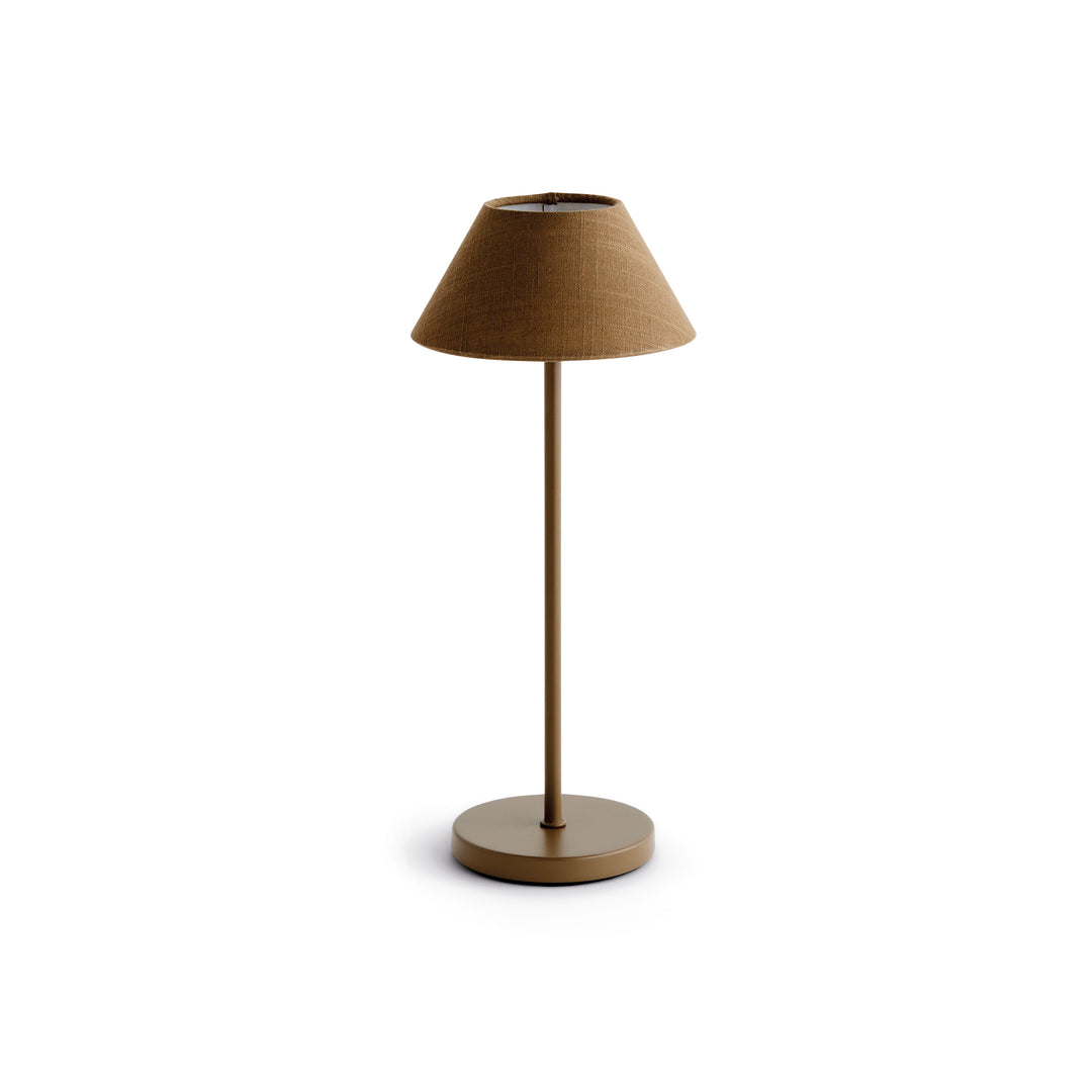 ALLUNA CORDLESS LED LAMP 14" - Brown