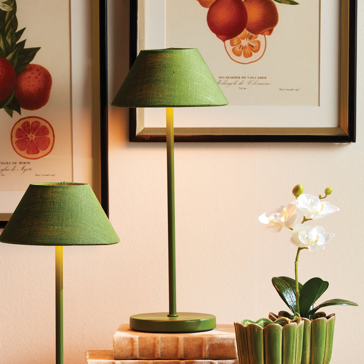 ALLUNA CORDLESS LED LAMP 14" - Dark Green