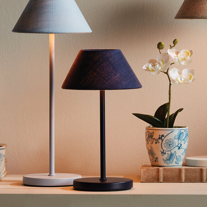 ALLUNA CORDLESS LED LAMP 10" - Navy