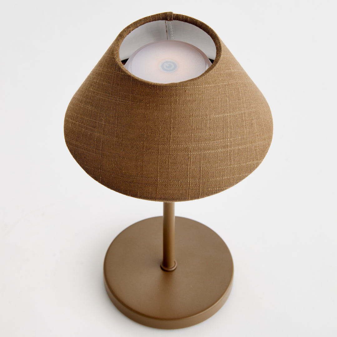 ALLUNA CORDLESS LED LAMP 10" - Brown