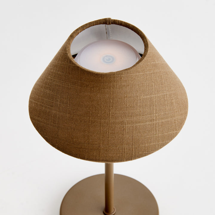ALLUNA CORDLESS LED LAMP 10" - Brown