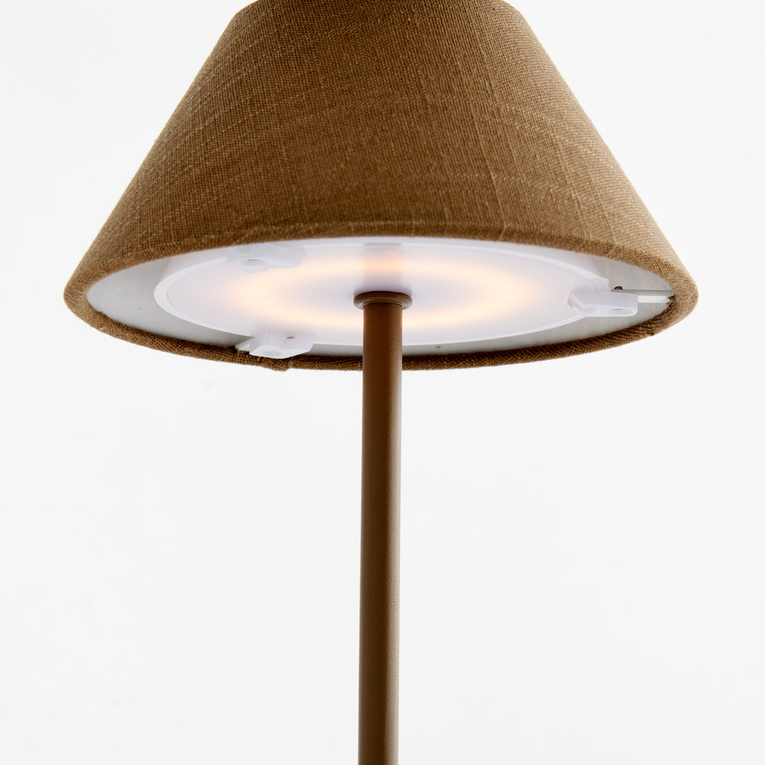 ALLUNA CORDLESS LED LAMP 10" - Brown