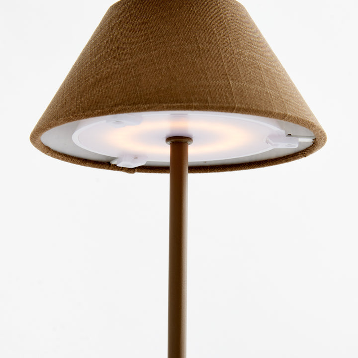 ALLUNA CORDLESS LED LAMP 10" - Brown