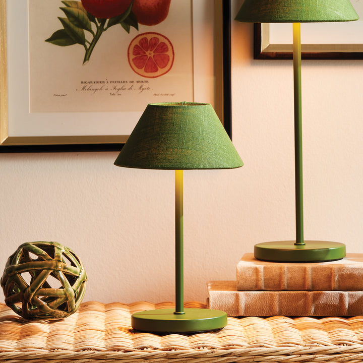 ALLUNA CORDLESS LED LAMP 10" - Dark Green