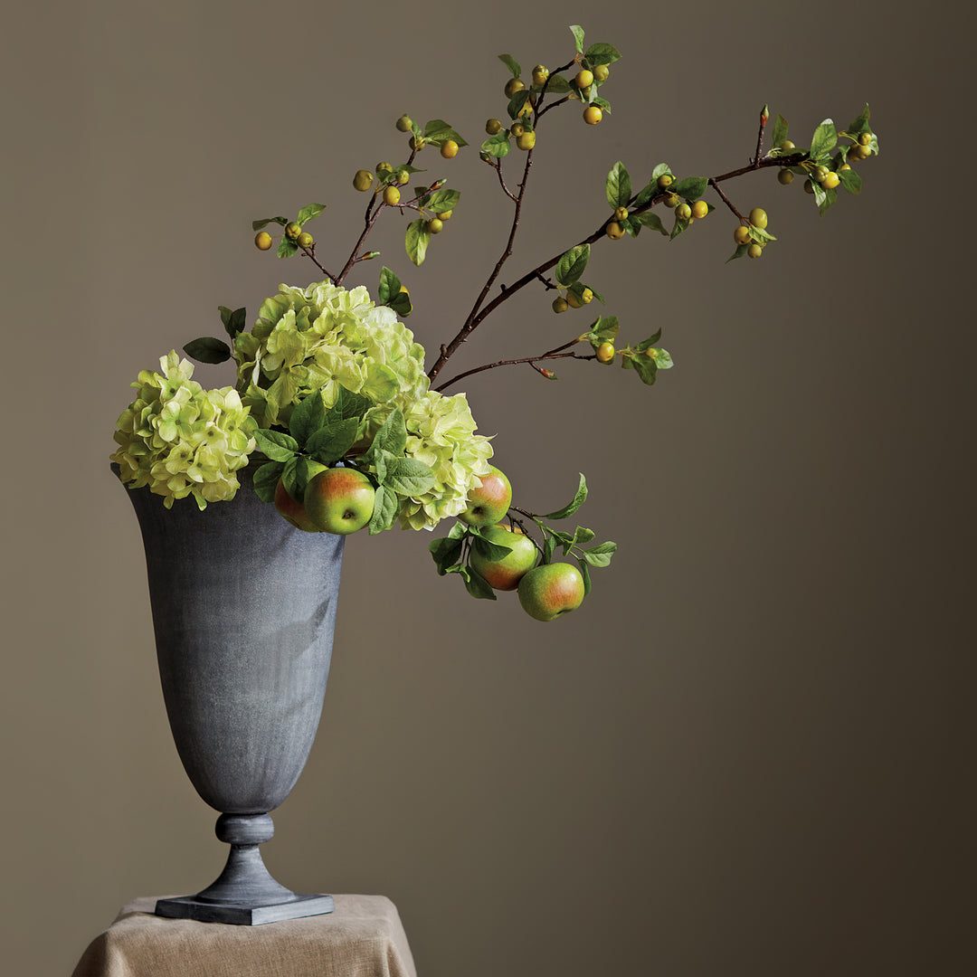 TERRAZZA FOOTED URN - Aged Zinc
