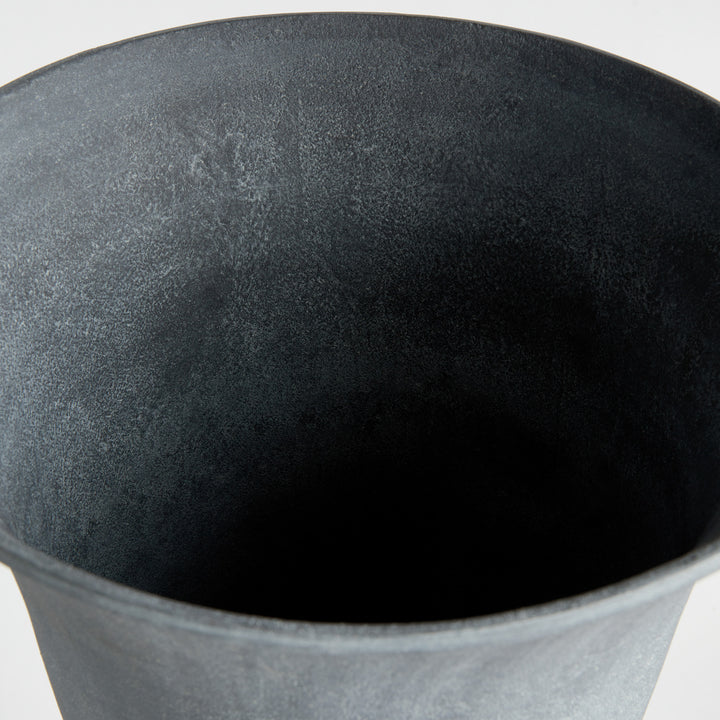 TERRAZZA FOOTED URN - Aged Zinc