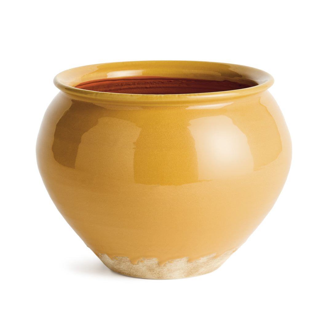 MAISHA DRUM VASE - Ochre/Natural