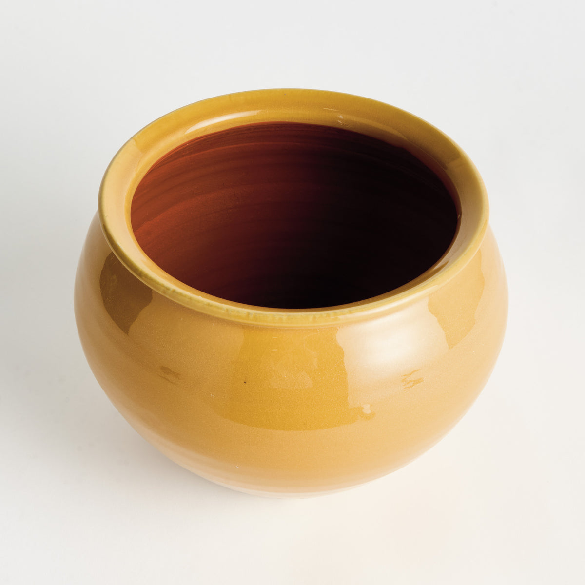 MAISHA DRUM VASE - Ochre/Natural