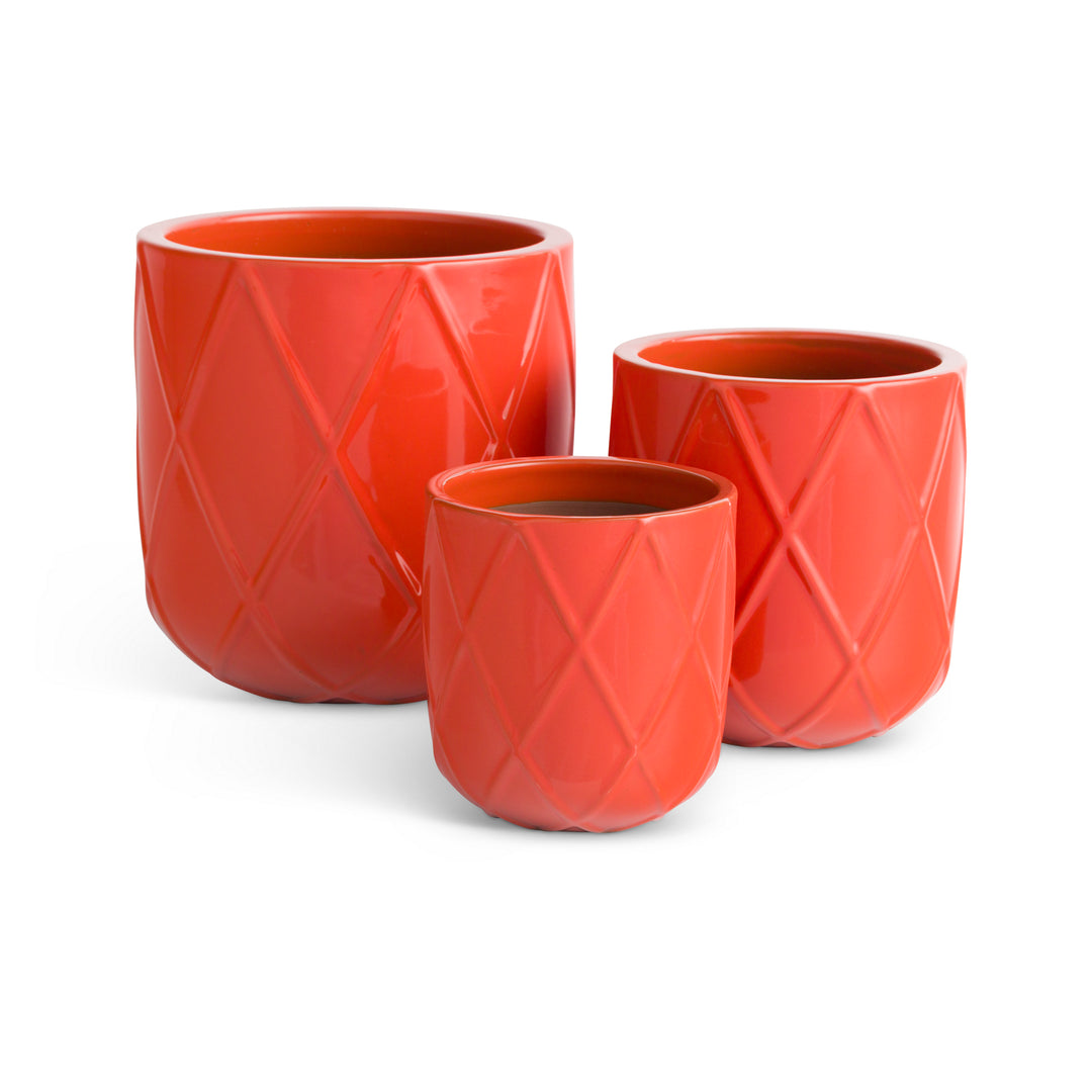 MAXWELL POTS, SET OF 3 - Orange