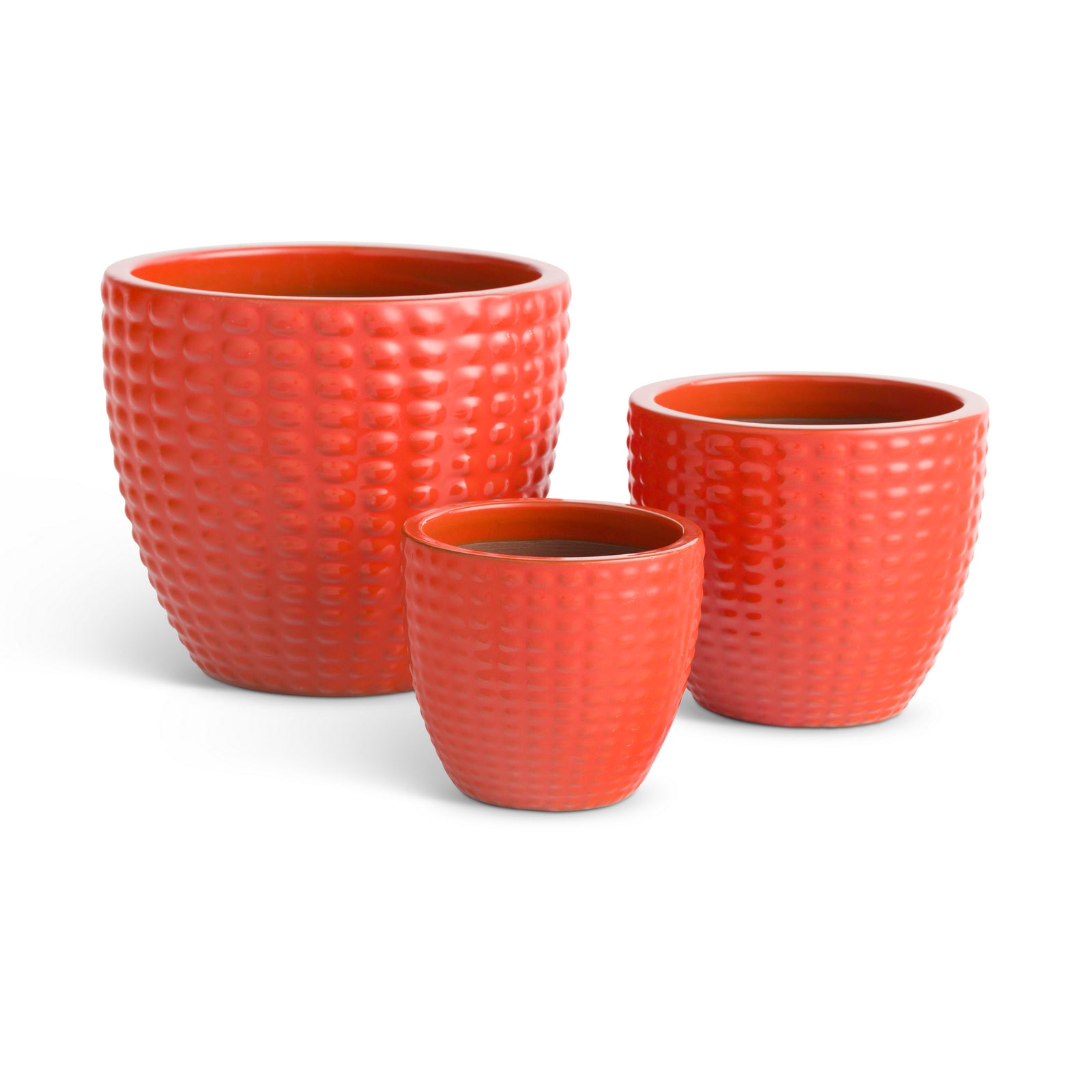 HAYDEN POTS, SET OF 3 - Orange
