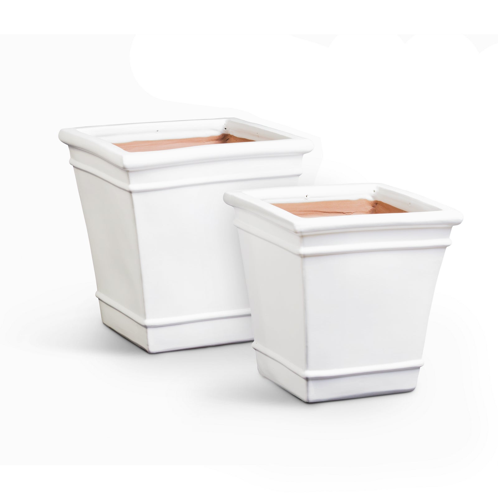 CARLY POTS, SET OF 2 - White