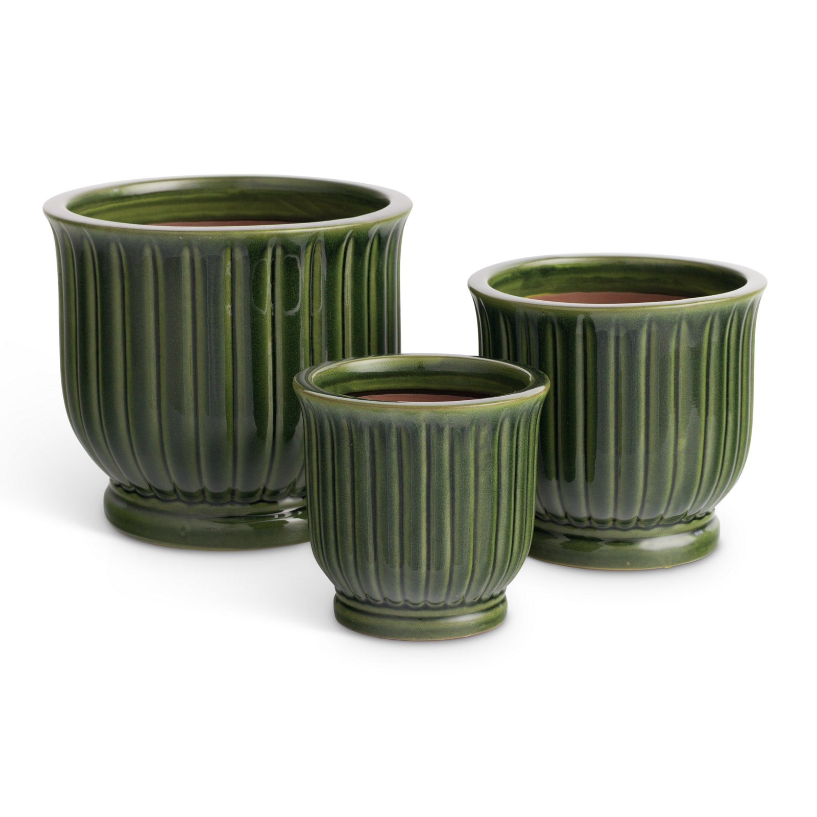 MAKENNA POTS, SET OF 3 - Green