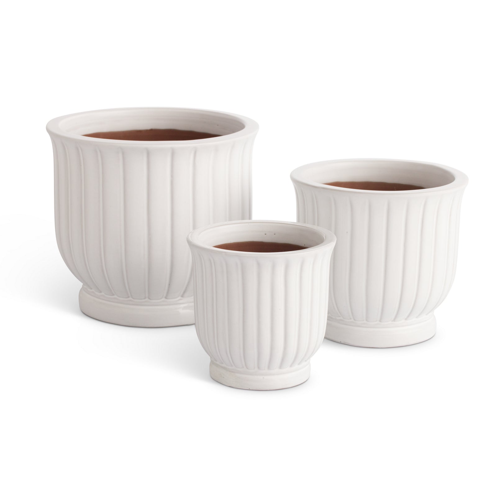 MAKENNA POTS, SET OF 3 - White
