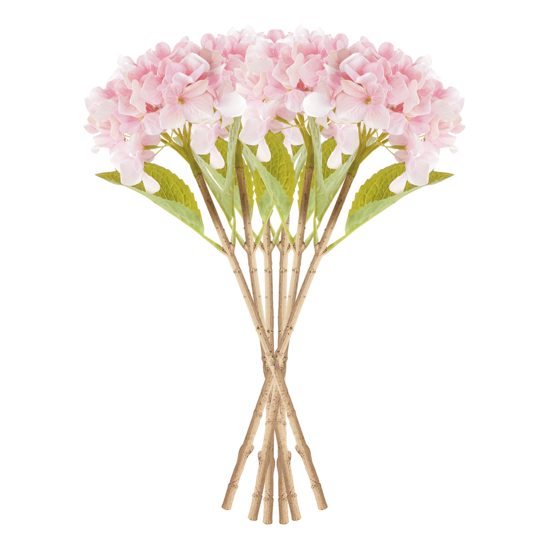 HYDRANGEA STEMS 18", SET OF 6 - Pink
