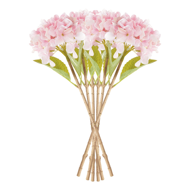 HYDRANGEA STEMS 18", SET OF 6 - Pink