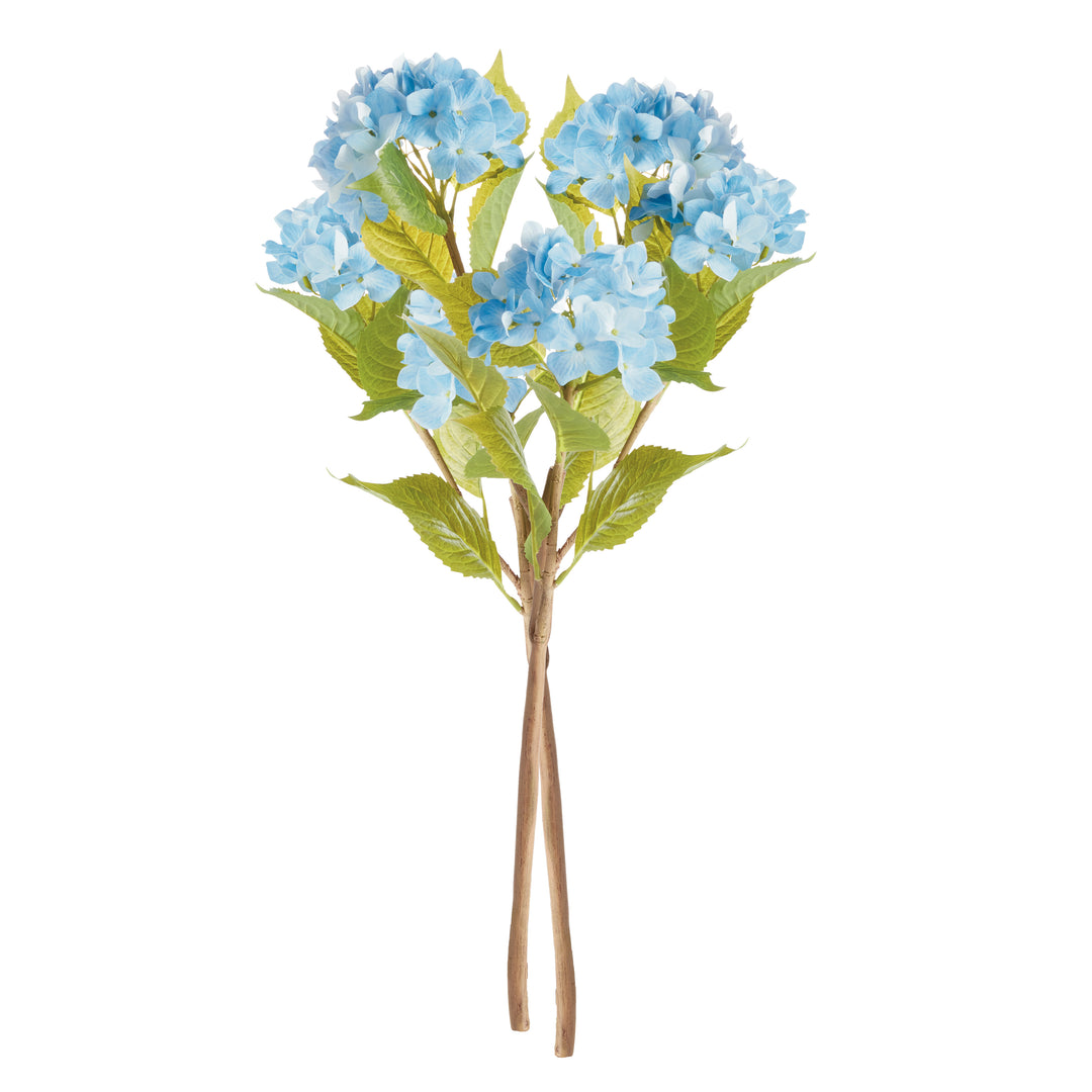 HYDRANGEA BRANCHES 31", SET OF 2 - Light Blue