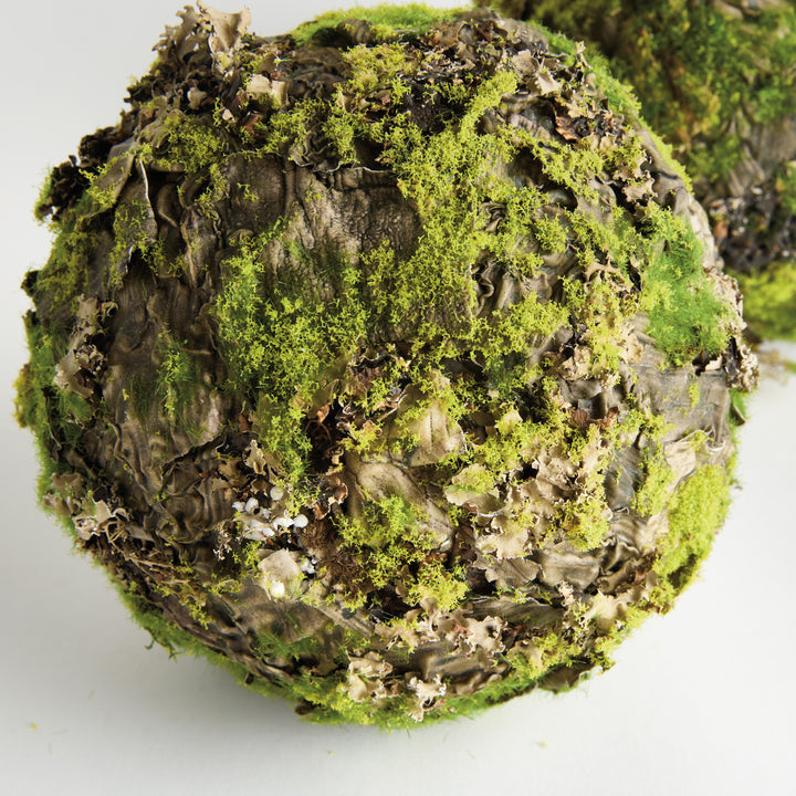 MOSSY LICHEN ORBS 8" ST/2 - Natural/Moss