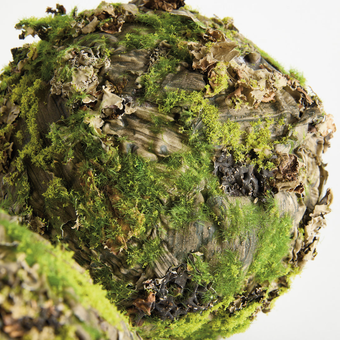 MOSSY LICHEN ORBS 8" ST/2 - Natural/Moss