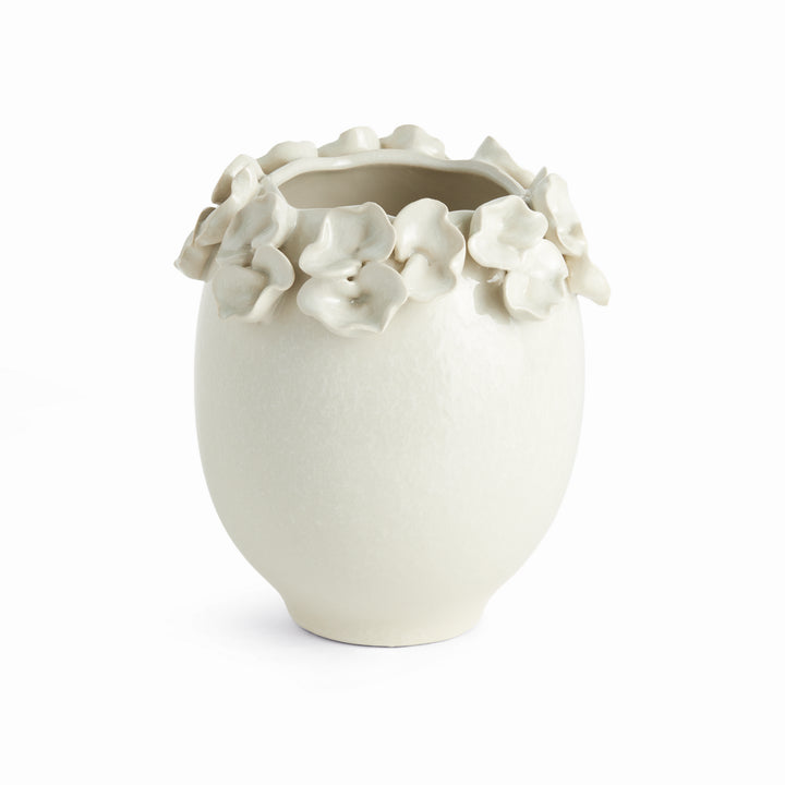 PETITE FLEUR VASE SHORT - White