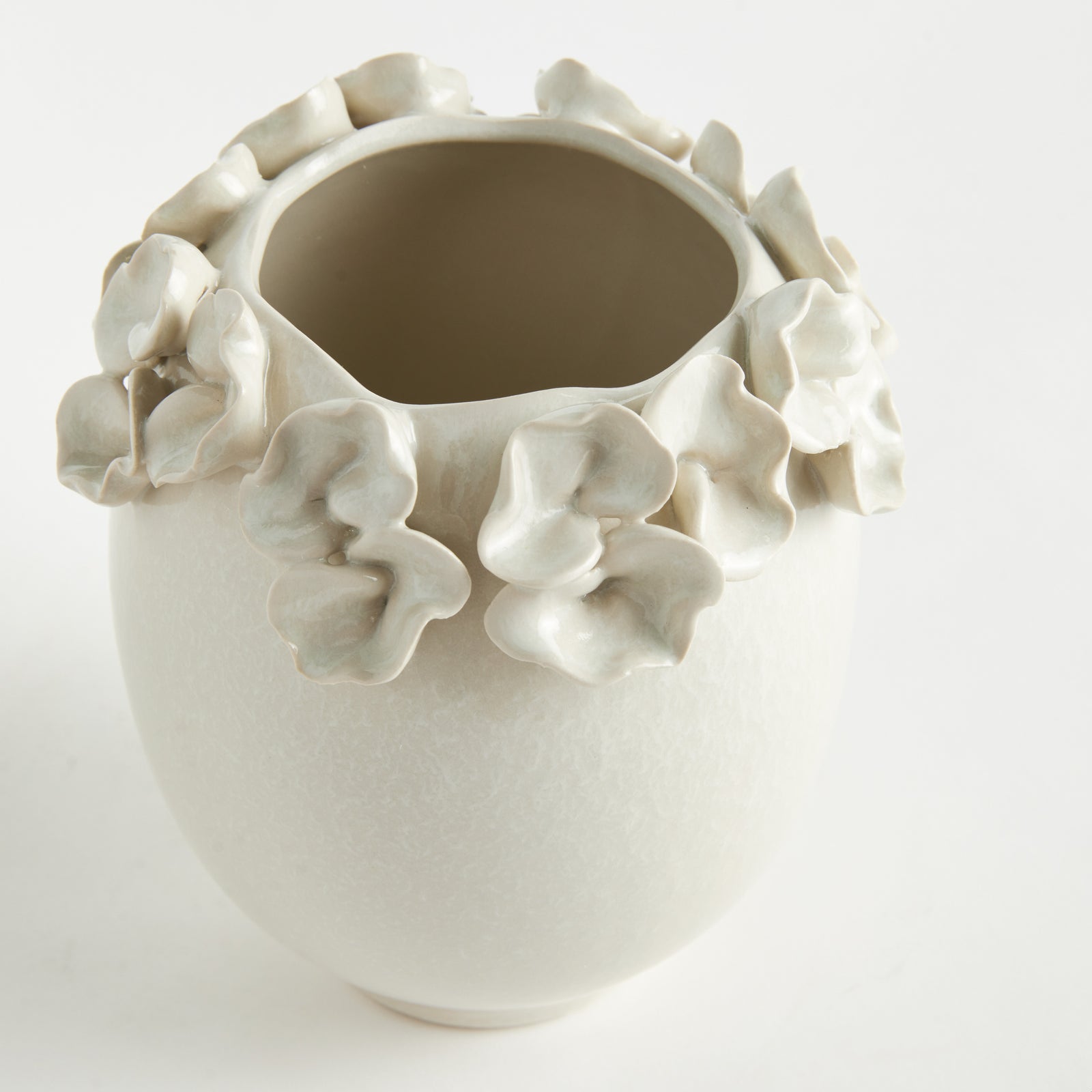 PETITE FLEUR VASE SHORT - White